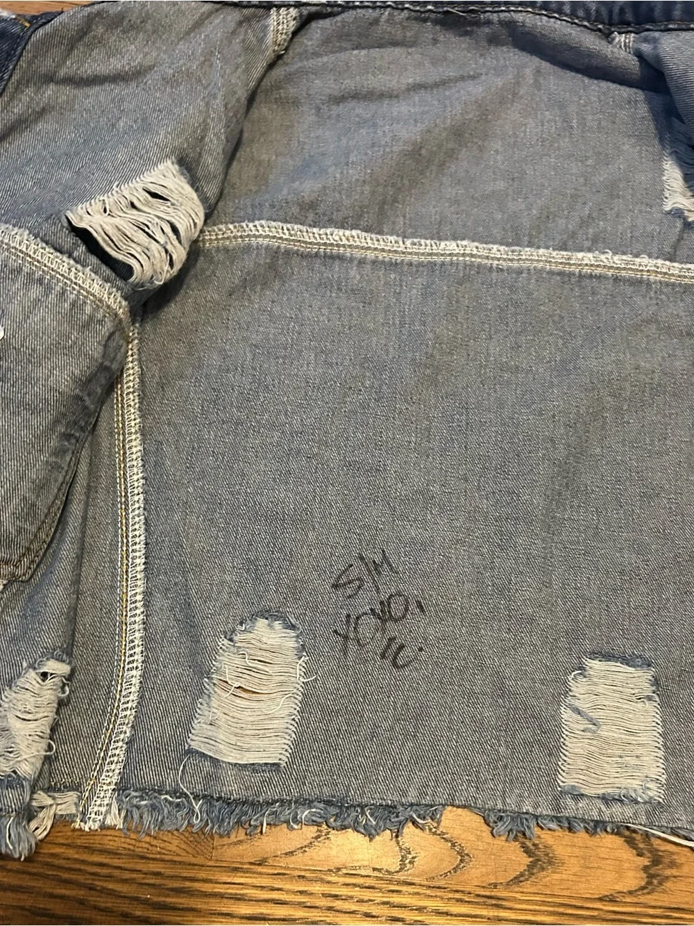 Embellished Rhinestone Lip Denim Jacket by designer XoxoE
